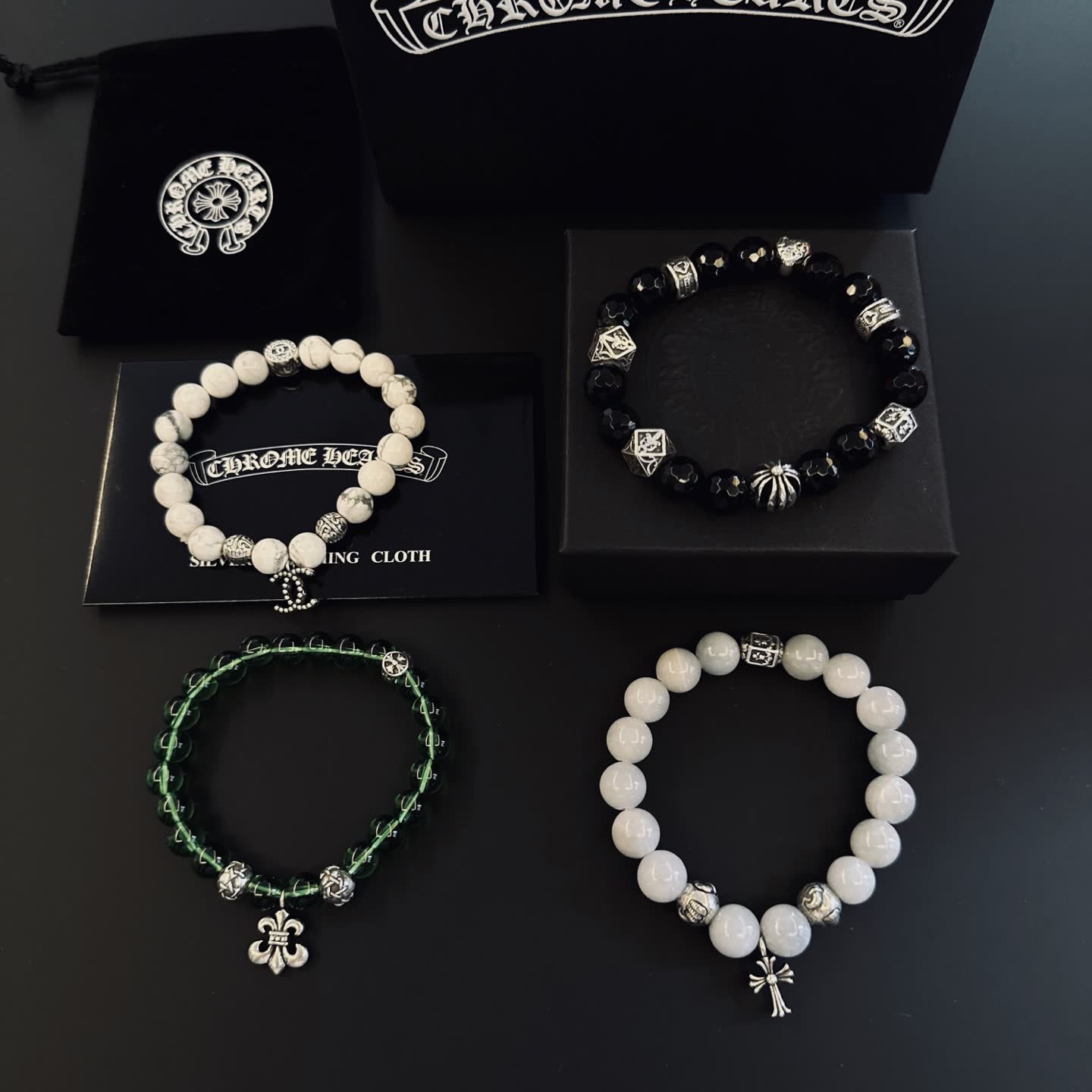 Chrome Hearts Beaded Bracelet Set Chrome Hearts Beaded Bracelet Set